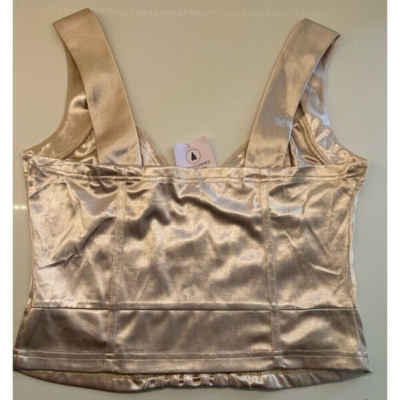 Women's Satin corset style top Summer Camisole Sleeveless silky size Large - Picture 6 of 10
